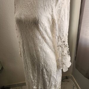 Elegant White Lace Dress
